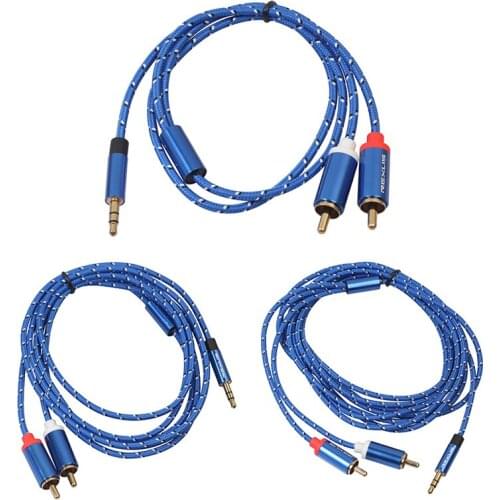 REXLIS RCA Cable 3.5mm Male To 2RCA Audio Cable Stereo Y Splitter AUX Cable For Tablet PC