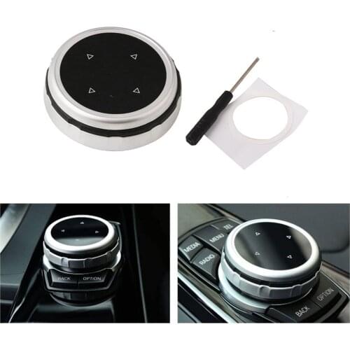 Car Modification Center Console Multimedia Chrome Control Knob Cover Suitable For BMW F10 F20 F30 Car Interior Products