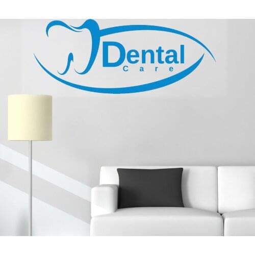 Dental Sign New Design Wall Decal Vinyl Window Decals Dentist Clinic Wall Stickers Art Mural Removable Vinilos Paredes Hot LC294