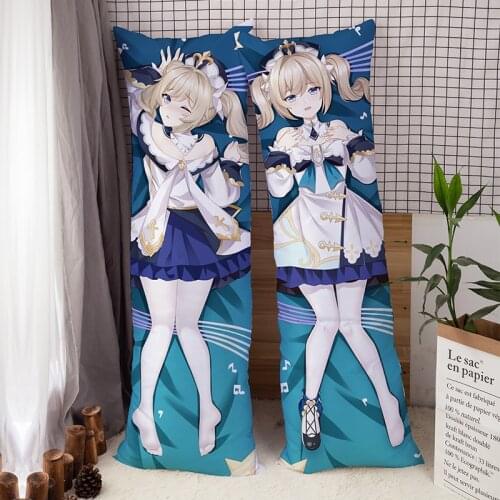 Game Genshin Impact Barbara Dakimakura Cover Anime Fullbody Printed Pillowcase Otaku Female Hugging Body Pillow Cover