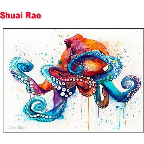 Octopus Diamond Painting fish,Private Custom,Photo Custom Own Diamond Embroidery Full Square Drill Diamond Rhinestones 5D DIY