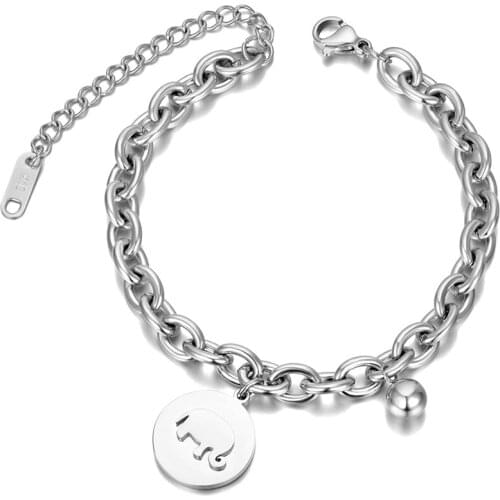 316L Stainless Steel Bohemia Beach Chain & Link Bracelets For Women Trendy Elephant Ball Charm Bracelet Jewelry B20118