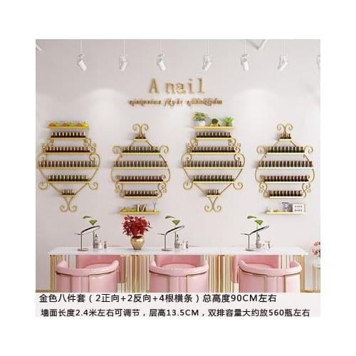 Nail display stand, European nail polish rack, storage rack, wall hanging wall, rack, mesh, red nail, oil and rubber stand
