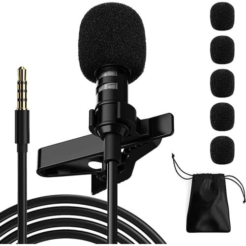 HOT-Portable 3.5mm Mini Mic Lavalier Microphone,Phone Microphone, Suitable for Interview, Video, Recording
