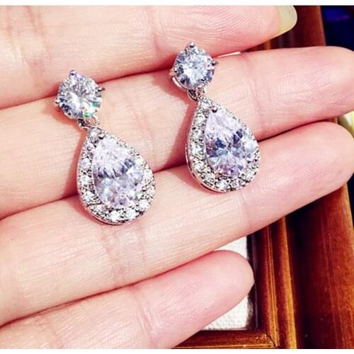 YaYI Jewelry Fashion Summer Colorful Flower Glass Silver Color Ear Earrings Wedding Party Tassel Hoop Stud Long Earrings Gifts