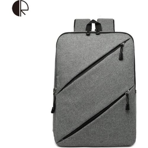 Hot Unisex Laptop Bag Teens School Bags Man/Women Business Backpack Male/Female Black/Gray Simple Solid Bag for Students