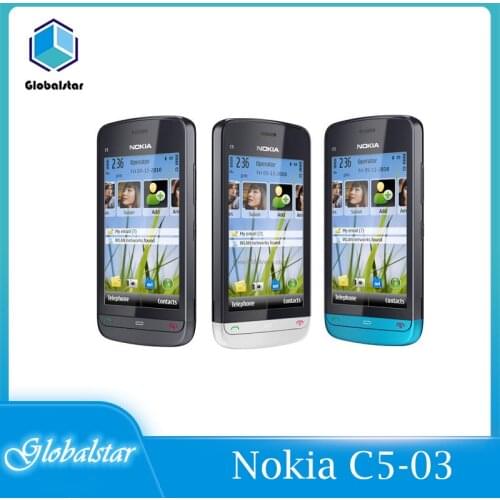 Nokia C5-03 Refurbished Original Nokia C5-03 WIFI GPS 5MP 3G Bluetooth Unlocked cellphone One Year Warranty Free shipping