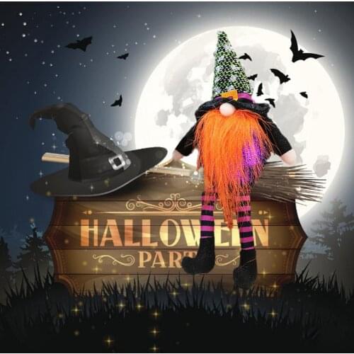 Halloween Fun Gnomes Faceless Gnome Plush Doll With Dangling Legs Christmas Decorations Handmade Crafts Home Gifts For Kids