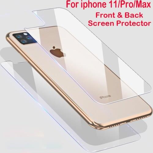 Front Back Protective Glass on iphone X XS 11 Pro Max XR 6 7 8 Plus Screen Protector Tempered Glass on iphone X 11 Pro Max glass