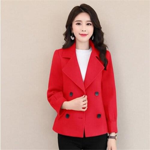 Most Trendy Woolen Short Jacket Women Coat 2019 Newest Elegant Comfort Fashion Coat Loose Was Thin Woolen Coat Size M--3XL