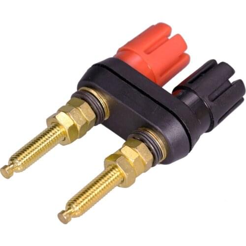 1pcs Gold Plated Banana Plug Connector Speaker Amplifier Extended Terminal Binding Post