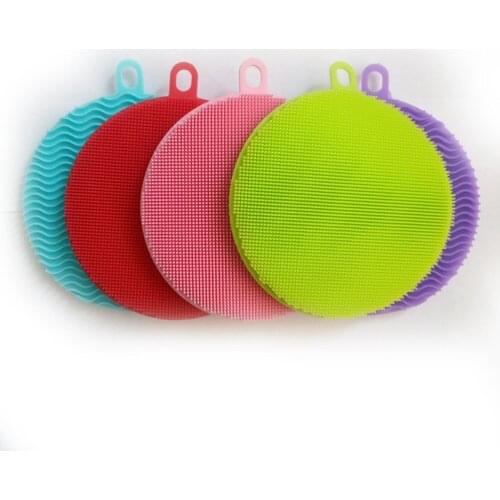 1pcs Silicone Brush Multi-functional Easy Clean Anti Hot Cleaning Brushes Wave Shape Silicone Scouring Pad Cleaning Tools