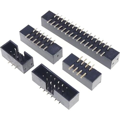 100 Pcs SMT 2.0 mm Box Header Male Pin IDC Connector 6 8 10 12 14 16 20 24 26 30 34 40 44 50 60 Pin 0.079" Pitch Surface Mount
