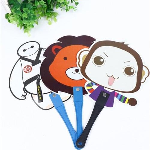 PP 1000pcs Cartoon Anime Advertising Fan Custom PP Plastic Fan Event Promotional Gift Fan Custom Logo Creative Advertising Fan