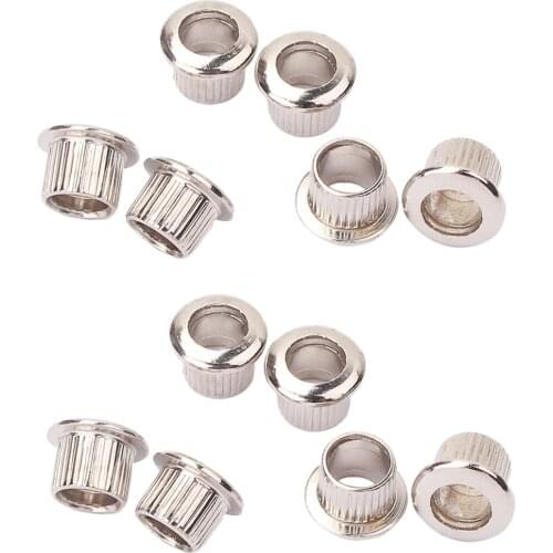 12pcs Nickel 8mm Metal Vintage Guitar Tuner Conversion Bushings Ferrules