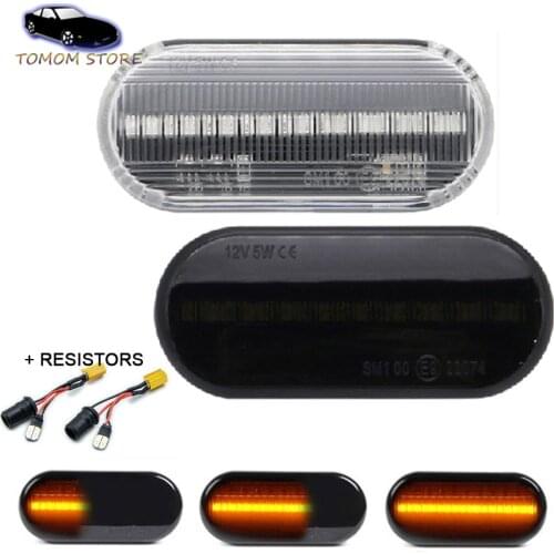 2Pcs Dynamic Amber LED Turn Signal Light for Seat Toledo 1M2 Altea XL Alhambra 7V8 7V9 Arosa 6H Cordoba Exeo 3R Ibiza 6L 6K Leon