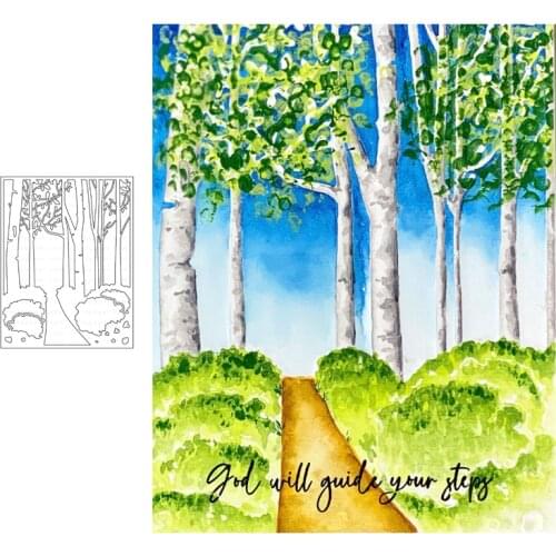 2021 Trail Forest Metal Cutting Dies Stencil Craft Die Cut Paper Card Make Mould Decor Template for Scrapbooking Design Model