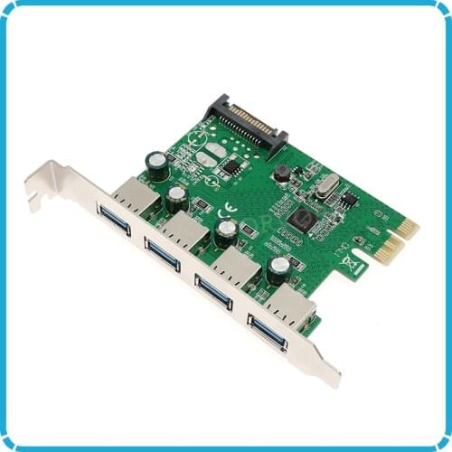 4 Port PCI-E To USB3.0 Hot Swap Plug and Play Converter Extender Card PCI-E 2.0 standard NEC Chipset PCIE Expansion Card