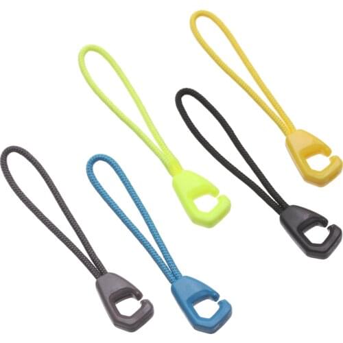 5pcs Zipper Pull Puller End Fit Rope Tag Fixer Zip Cord Tab Replacement Clip Broken Buckle Travel Bag Suitcase Tent Backpack