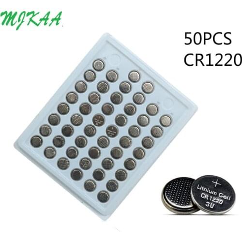 50PCS CR1220 Button Batteries DL1220 BR1220 LM1220 Cell Coin Lithium Battery 3V CR 1220 For Watch Electronic Toy Remote