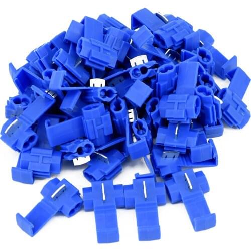 50pcs Blue Electrical Scotch Lock Wire Connectors Quick Splice Terminals Crimp Quick Splice Terminals