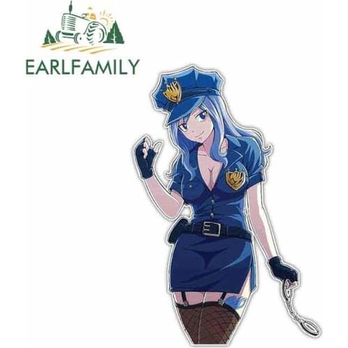 EARLFAMILY 13cm x 9.2cm Funny Car Stickers Woman Cartoon Anime Waterproof Vinyl JDM RV VAN 3D DIY Fine Decal Accessories