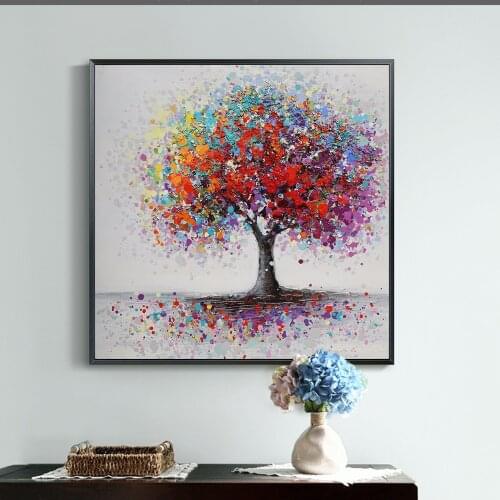 Graffiti Art Colorful Abstract Trees Canvas Art Posters Modern Landscape Canvas Paintings on the Wall Art Pictures Home Decor