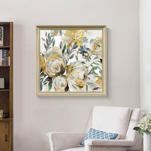 Oil painting hand-painted living room decoration painting sofa background American triple Jane European painting SJ014