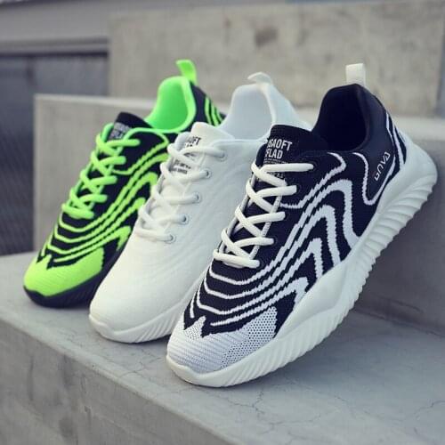 Spring Summer Fashion Sports Shoes Fly Weave Breathable Running Shoes Trend Comfortable Jogging Shoes Tenis Masculino Sneaker