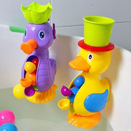 Summer Baby Shower Bath Toys Cute Duck Dolphin Monkey Toys Baby Faucet Bathing Water Spray Pool Tool Dabbling Toys For Children