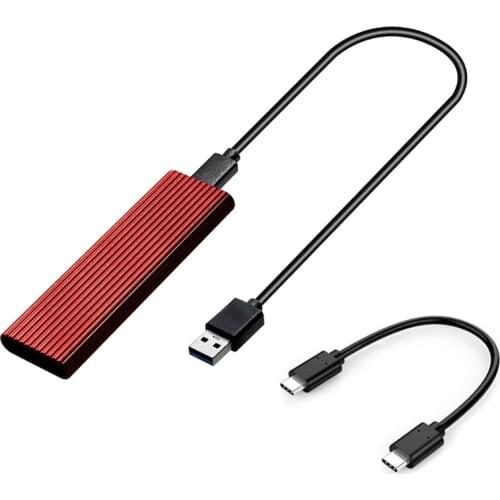 M.2 NVME/SATA Dual Protocol SSD Universal Hard Disk Enclosure B /B+M/M Key Hard Disk Case With 22cm CC AC Cables