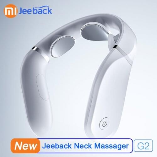 Xiaomi Youpin Jeeback Neck Massager G2 Double Effect Hot Compress L-Shaped Wear Work with Mihome App Only Relieve Fatigue New