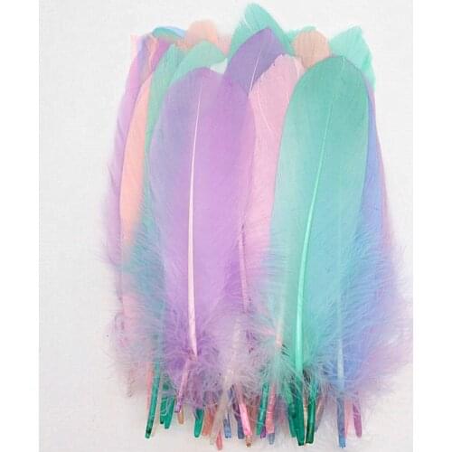 Natural Plumes Goose Nagoire Feathers for Crafts Plume 5-7inch/13-18cm Jewelry Clothing Accessories Wedding Decoration 50pcs