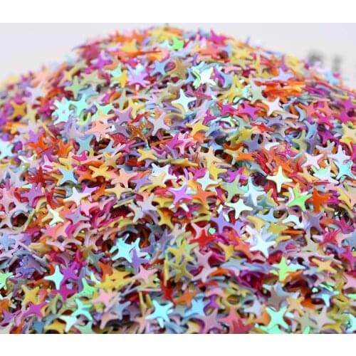 New glittering cross star nail sequins beads color matching nail polish holographic flash 3D slice slice art accessories