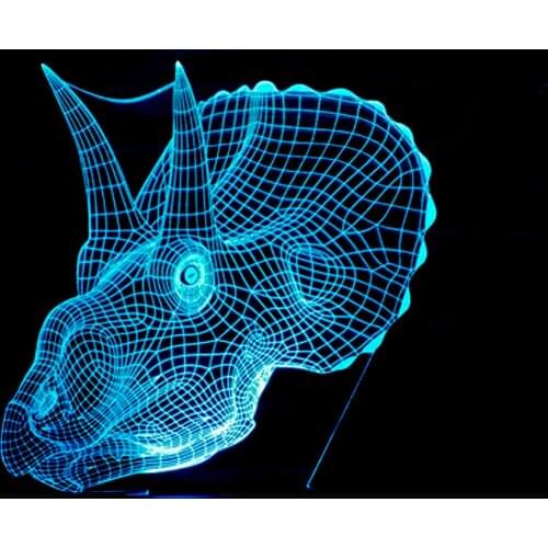 New Dinosaur Colorful 3d Desk Lamp Creative Touch Desktop Colorful Table Lamps Childrens room decoration 3D night light