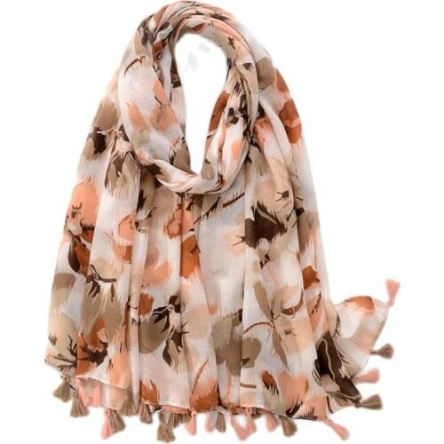 New Design Brand Women Scarf Fashion Aztec Geometric Tassel Shawls Spring Autumn Warm Wrap Hijabs Lady Pashmina Foulards Bandana