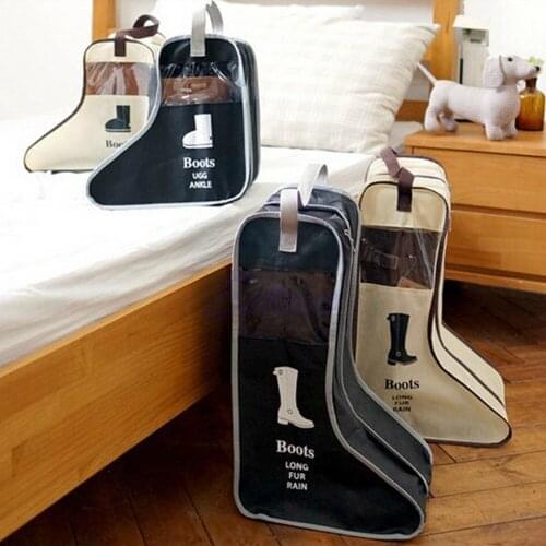 Pp Long Riding Rain Ankle Boots Leather Shoes Storage Bag Organizer Case Travel New Xq Drop Shipping