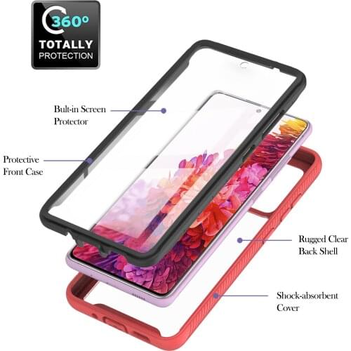 Transparent Back Cover For Samsung S21 Mobile Phone Shell Cases Galaxy S20 Lite A72 A32 FE Note 20 A52 A71 A51 Fan Edition Plus