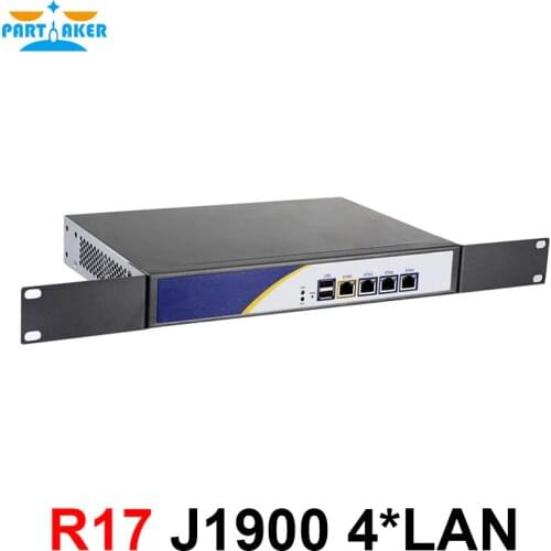 Partaker R17 Intel PCI-E 1000M 4*82583v Firewall Network Server with Intel Celeron J1900 Quad Core Processor