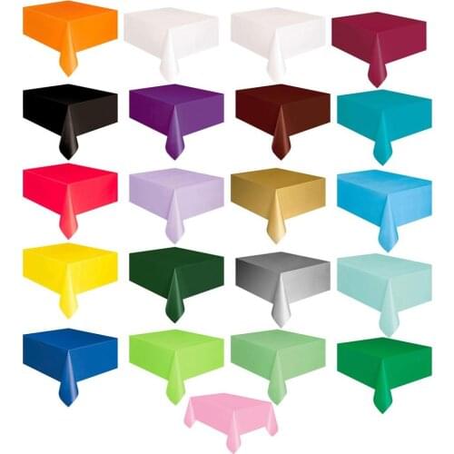 Party Wedding Tablecloth Disposable PE Table Cloth 137*274CM Kitchen Dining Table Cover Home Decoration for Rectangular Table