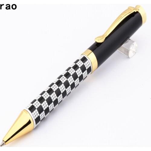 High quality White and black checkerboard Business office Ballpoint Pen