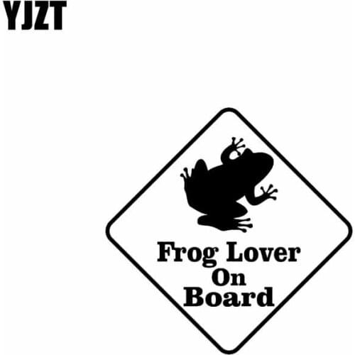 YJZT 12.5CM*12.5CM Frog Lover On Board Animals Safety Sign Car Vinyl Decal Sticker Black/Silver C10-00590