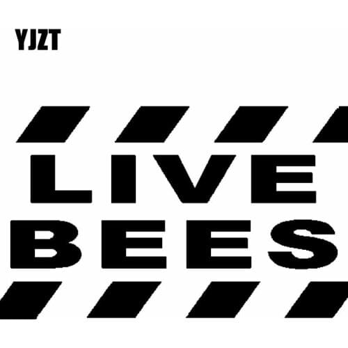 YJZT 15.2CM*9.2CM Live Bees Car Sticker Vinyl Decal Black/Silver C19-0101