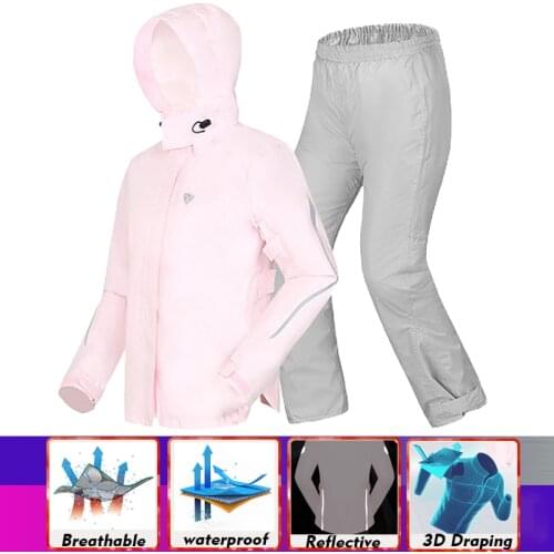 Women‘s Motorcycle Raincoats Rain Lady Suits Reflective Cycling Outdoor Rainproof Fishing Drift Waterproof Jacket Raincoats