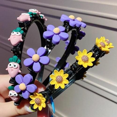 1pcs Children Cute Acrylic Animal Cartoon Flower Fruit Hairbands Girls Lovely Hair Hoop Headbands Kids Hair Accessories