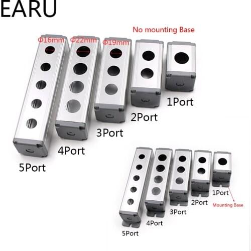 1pc Aluminium Alloy Waterproof Dust-proof Metal Push Button Switch Outdoor Terminal Connecting Mounting Box Base 1 2 3 4 5 Port