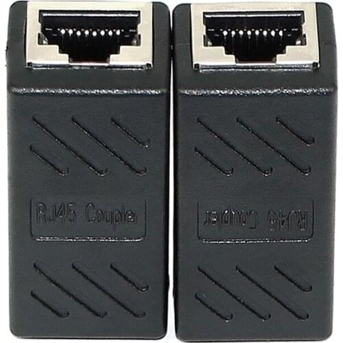 2 Pack RJ45 Coupler Ethernet Cable Coupler LAN Connector Inline Cat7/Cat6/Cat5e Ethernet Cable Extender Adapter Female To Female