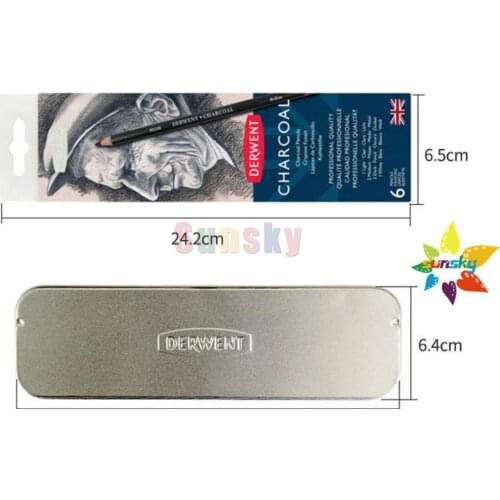6pc/set Charcoal Sketch Pencil lapis de cor Charcoal Pen Student Art Sketch Painting Supply derwent Draw graphic pencil 0700838