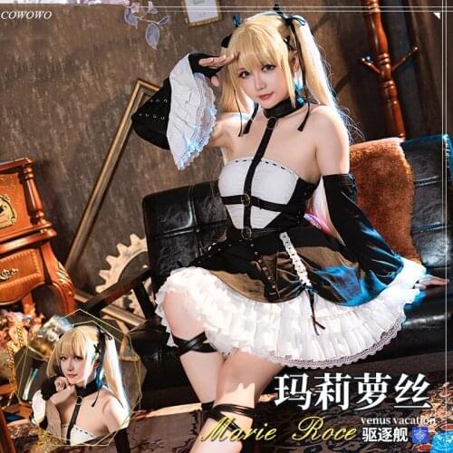 Anime! Azur Lane HMS Marie Rose Venus Vacation Game Suit Mysterious Lovely Dress Uniform Cosplay Costume Halloween Party Outfit