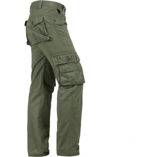 Mens Cargo Pants Mens Casual Multi Pockets Military Tactical Pants Men Outwear Straight slacks Long Trousers